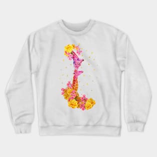 Full of love Giraffes Flowers Crewneck Sweatshirt